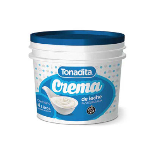 Crema de leche Tonadita Balde 4lts